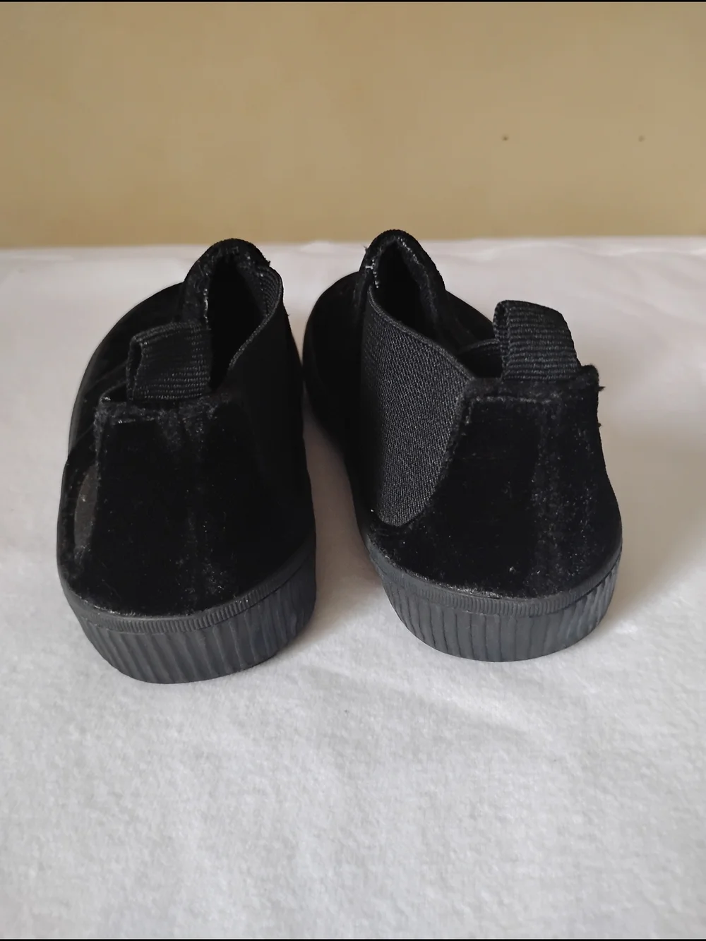 Zara Black Velvet Dress- Boys Shoes. Size:  26/27